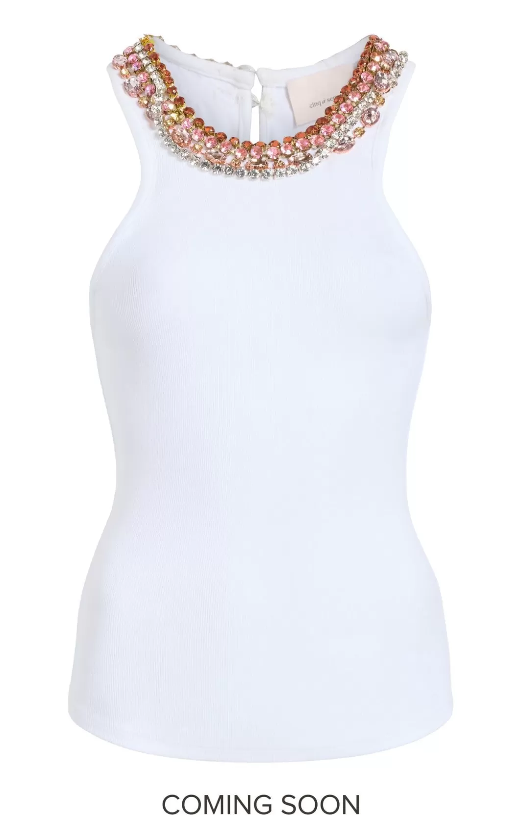 Cinq à Sept Chunky Rhinestone Necklace Lizzie Top