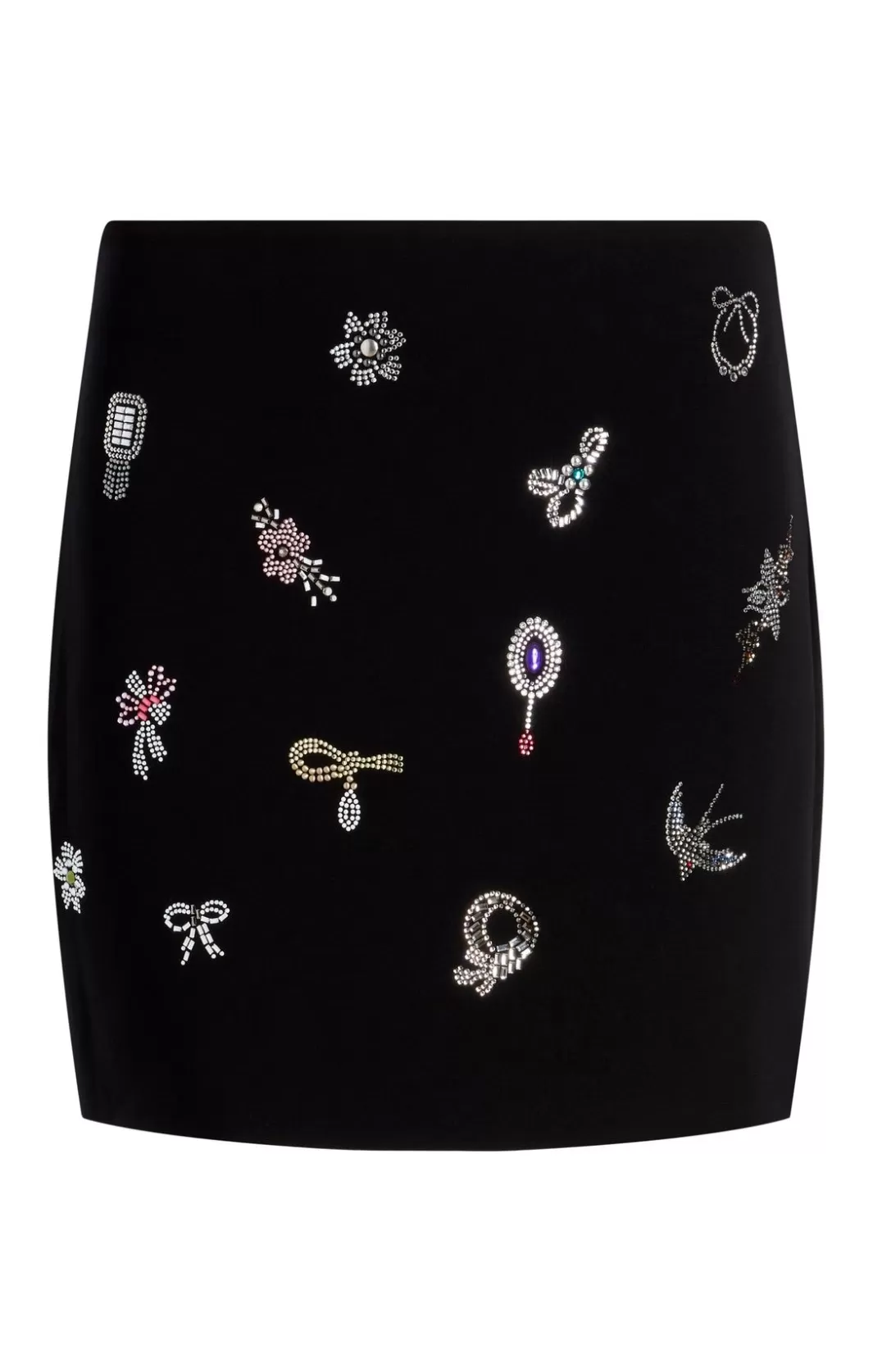 Cinq à Sept Heatset Brooches Embellished Doris Skirt