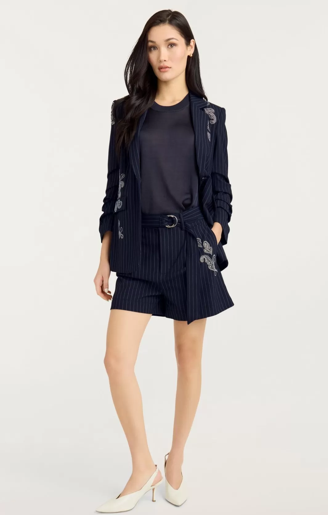 Cinq à Sept Paisley Pinstripe Khloe Blazer