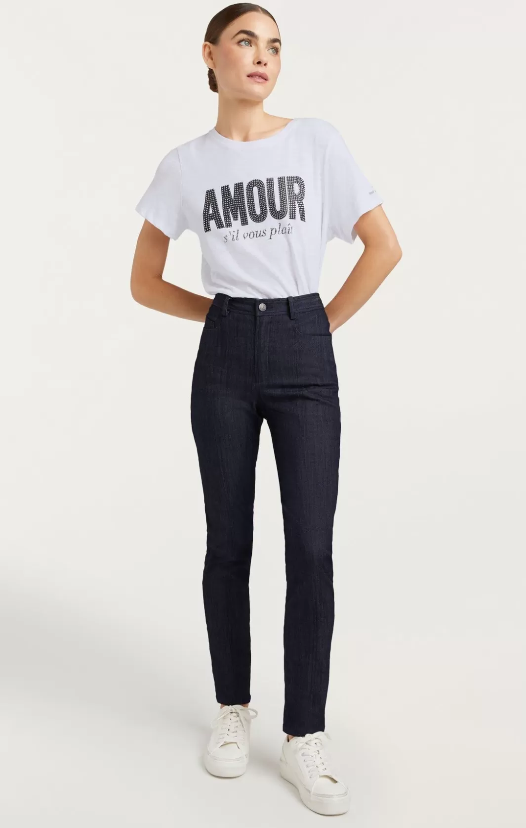 Cinq à Sept Rhinestone Amour Sil Vous Plait Tee