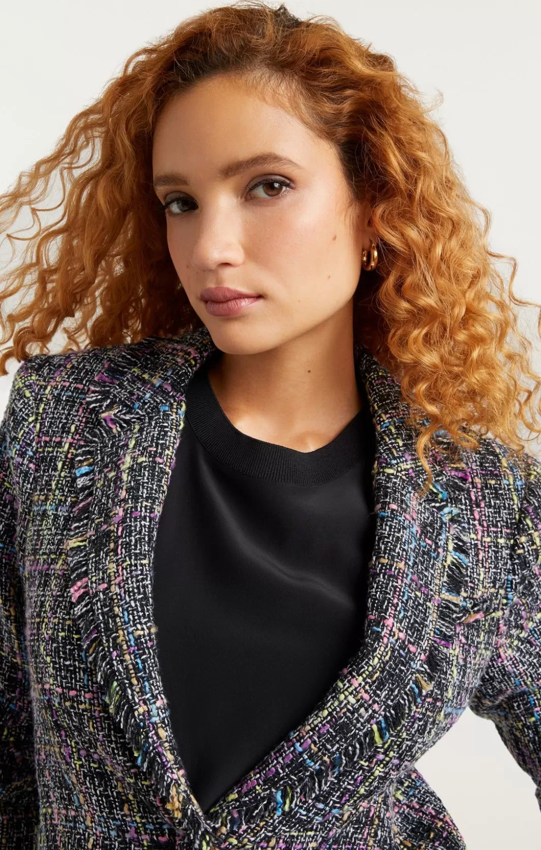 Cinq à Sept Spacedye Tweed Khloe Blazer