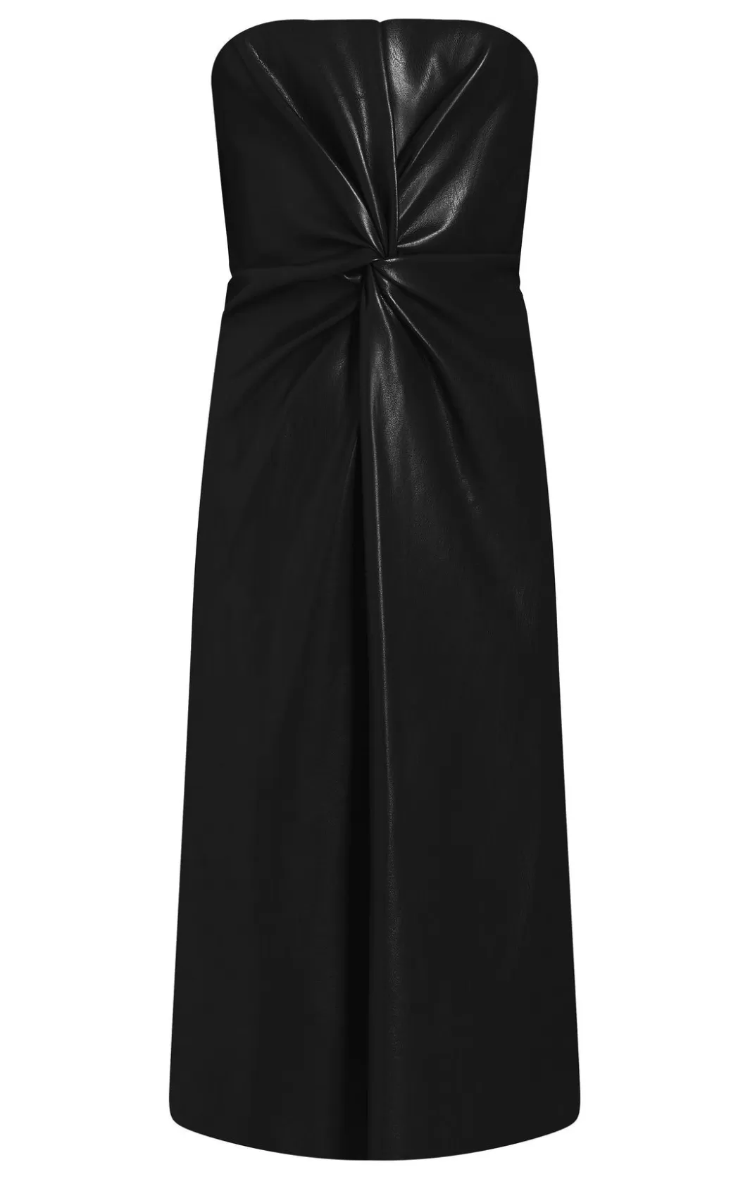 Cinq à Sept Vegan Leather Strapless Mckenna Dress